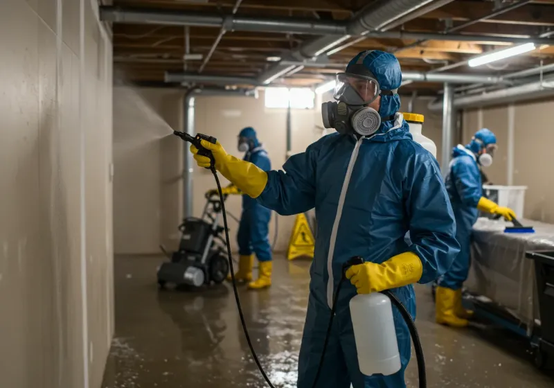 Basement Sanitization and Antimicrobial Treatment process in Bennington County, VT