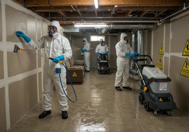 Basement Moisture Removal and Structural Drying process in Bennington County, VT